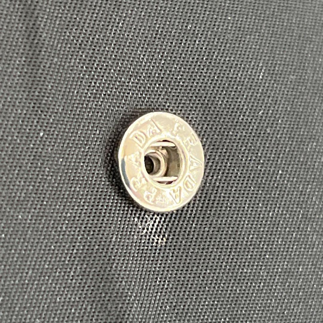 PRADA プラダ　三つ折り財布　三角ロゴ　ナイロン　サフィアーノレザー　黒