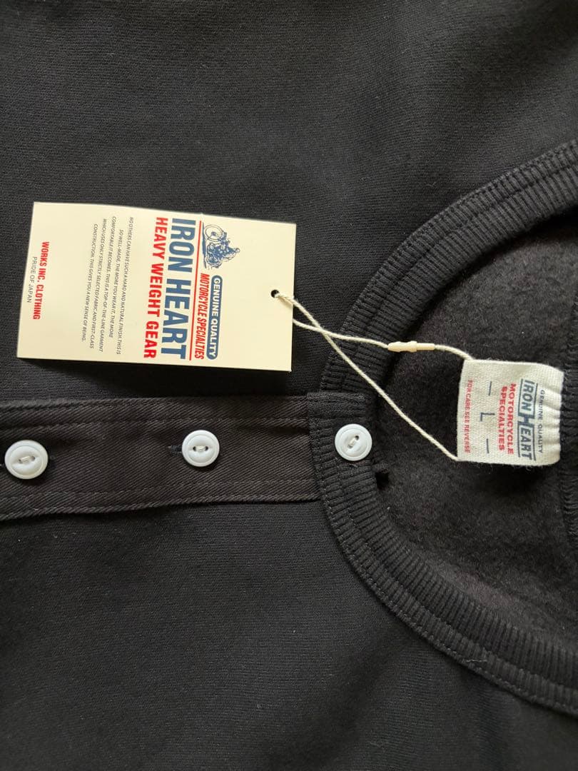 IRON HEART HTL-2401 ブラック カットソー　Lサイズ