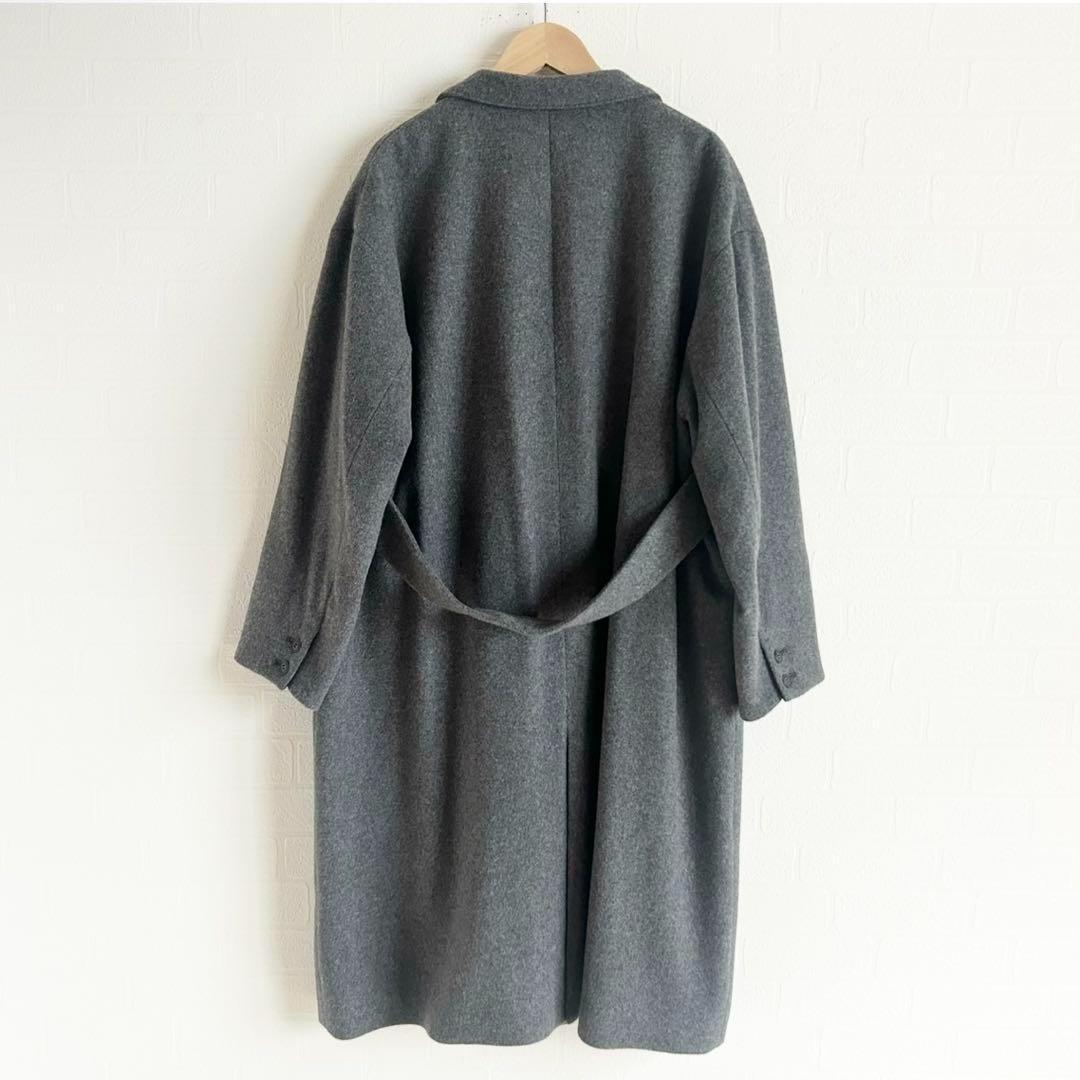 美品✨北欧暮らしの道具店　3WAYアレンジ襟のかろやかチェスターコート　グレー