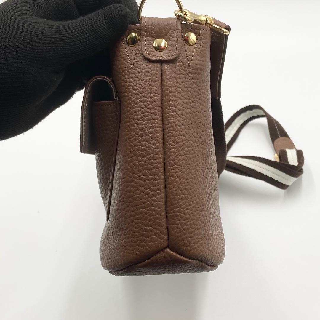 未使用級　アタオ チヴィ ショルダーバッグ アーモンド　レザー 2way