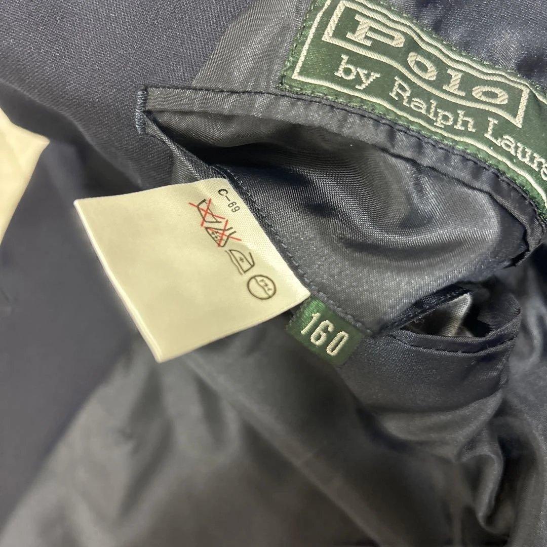 ポロラルフローレン　紺ブレ　160 ダブル　ブレザー　テーラード