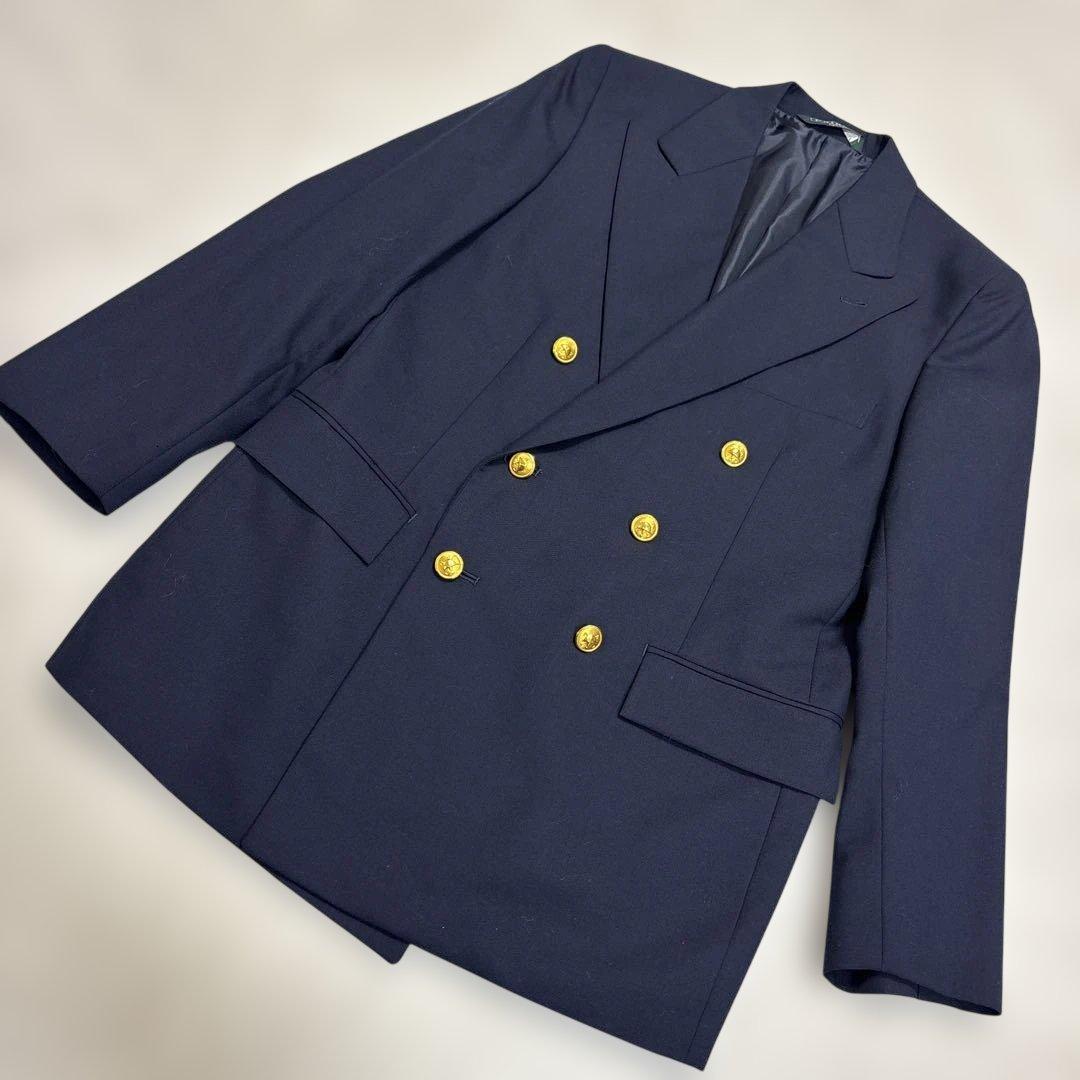 ポロラルフローレン　紺ブレ　160 ダブル　ブレザー　テーラード