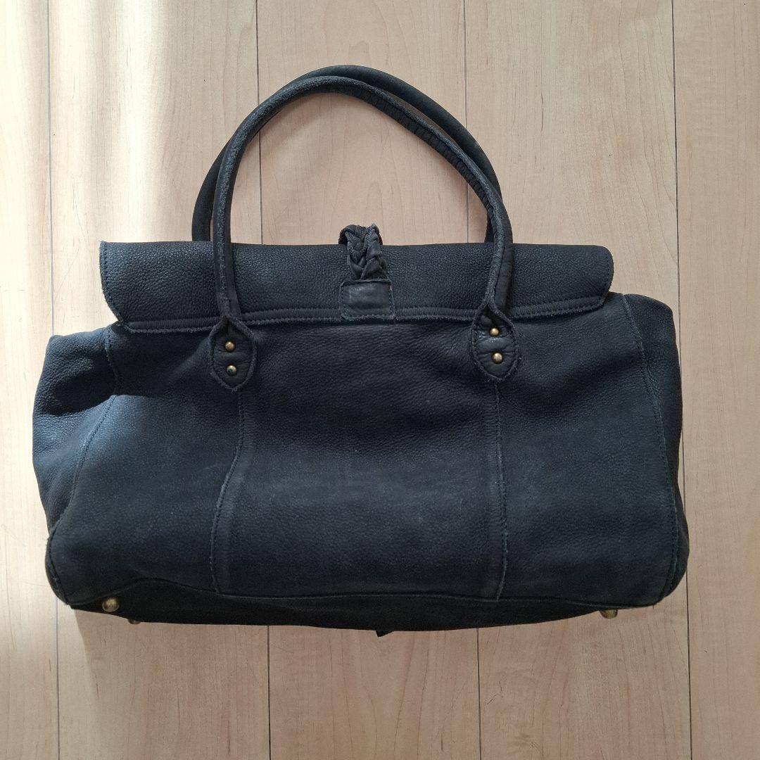 黒のレザートートバッグ