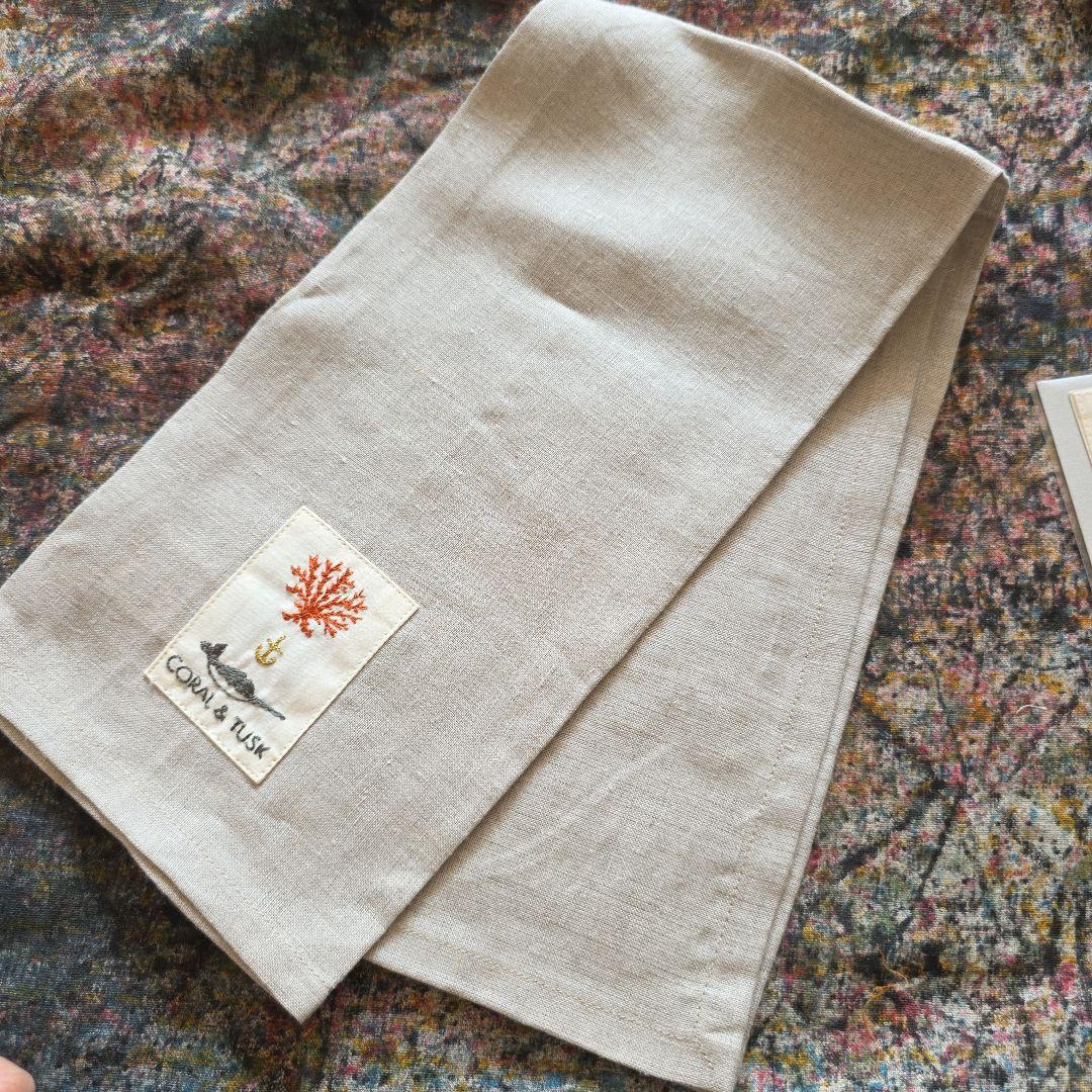 CORAL&TUSK　　 ティータオル+刺繍カード 2点セット