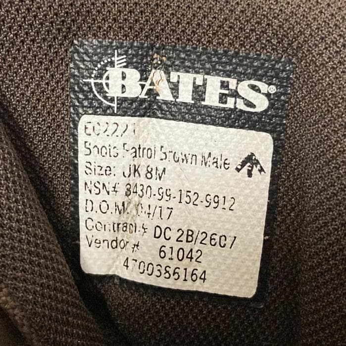 イギリス軍 ブラウン BATES パトロールブーツ（USED）表記UK9M