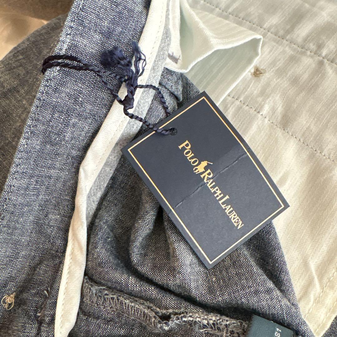 な*す様 【新品タグ付】ラルフローレン シャンブレーデニムショートパンツ　薄手膝