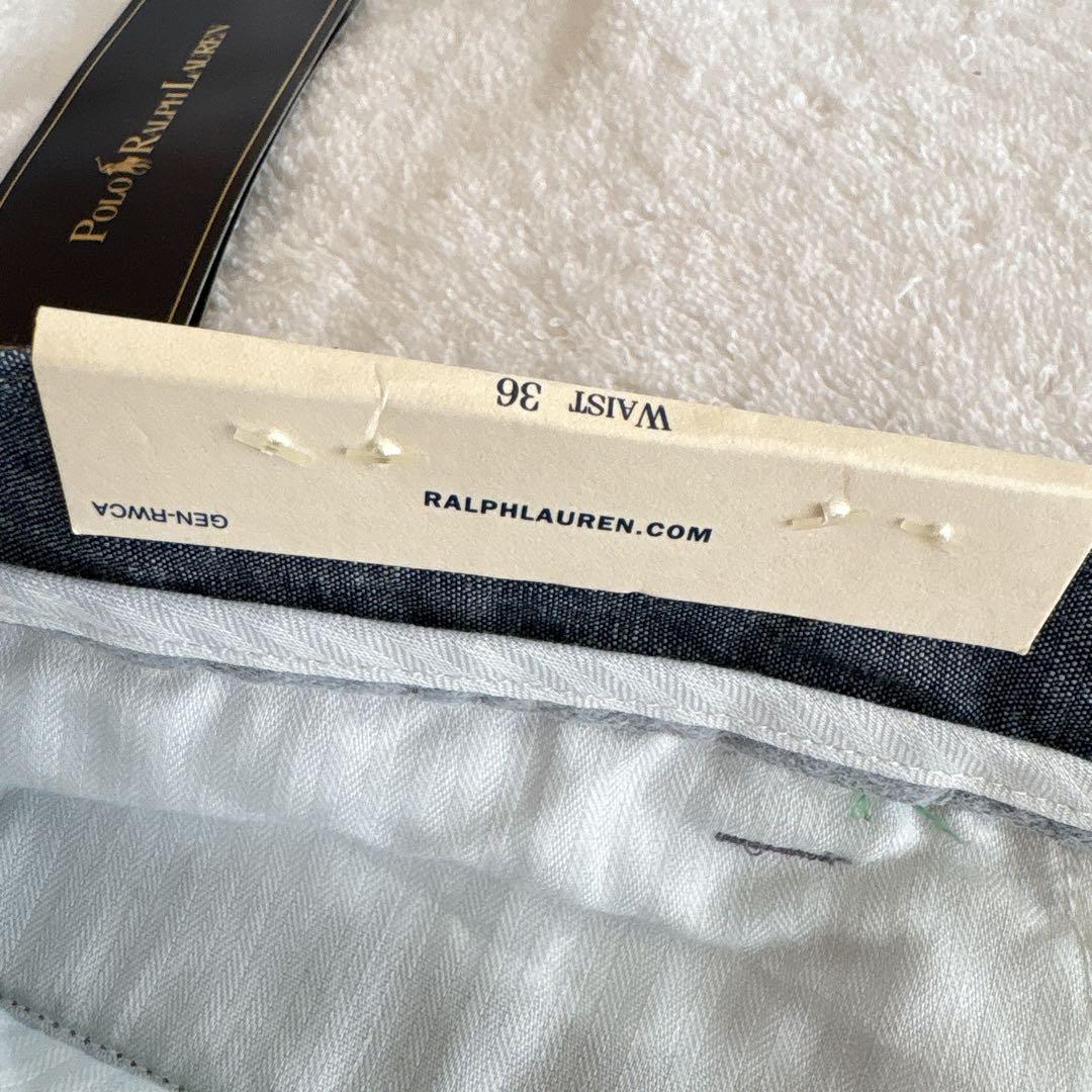 な*す様 【新品タグ付】ラルフローレン シャンブレーデニムショートパンツ　薄手膝