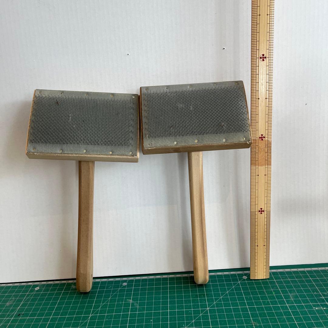 昔ながらの綿繰り機　ハンドカーター2本￼