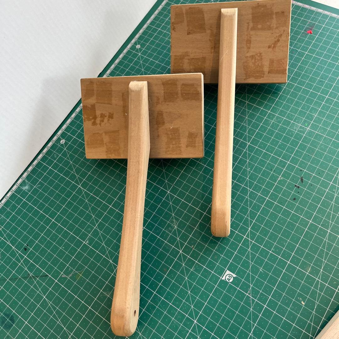 昔ながらの綿繰り機　ハンドカーター2本￼