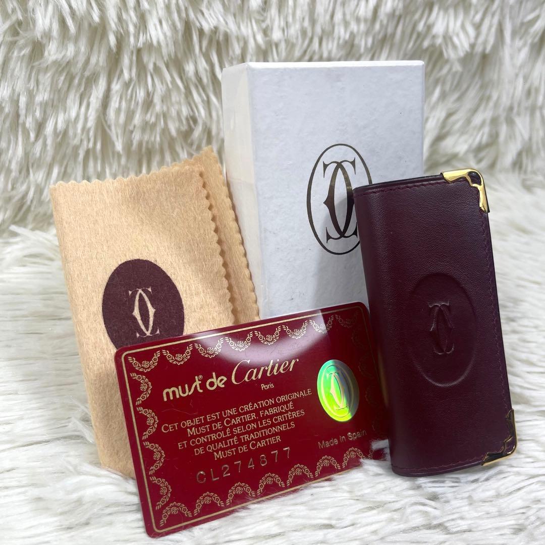 未使用品‼️ Cartier カルティエ マストライン　5連キーケース　ボルドー