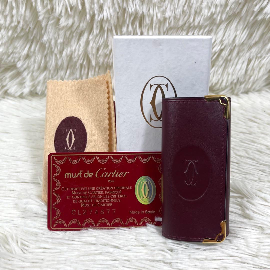 未使用品‼️ Cartier カルティエ マストライン　5連キーケース　ボルドー