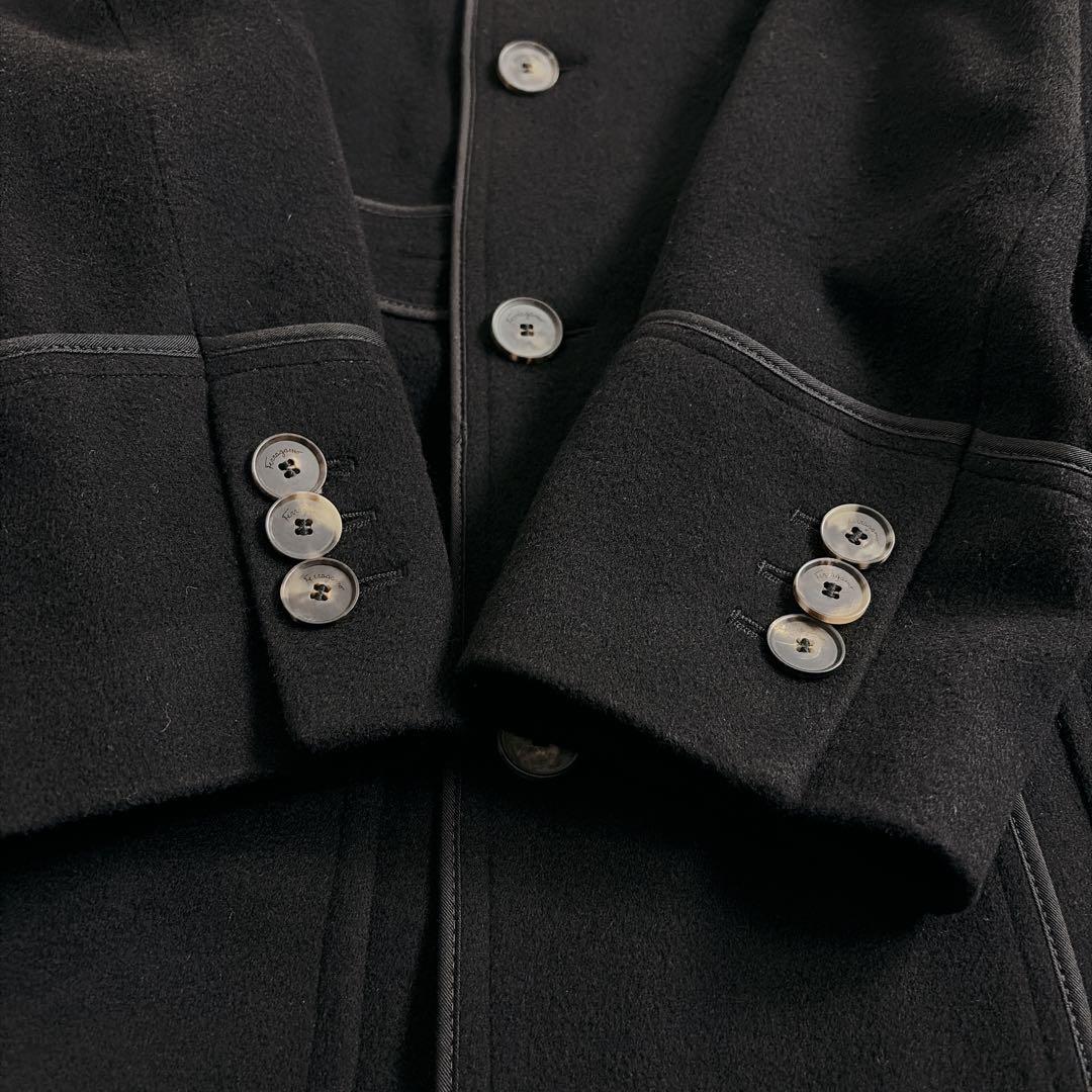 新品タグ付 フェラガモ カシミヤ混 ガンチーニ コート 52 XL 黒