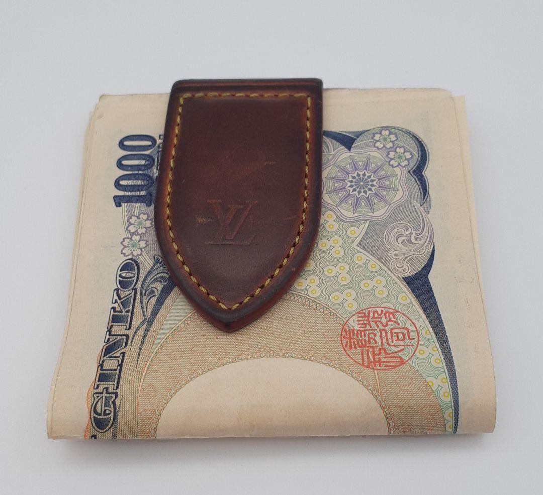 Z07-83　ルイヴィトン　マネークリップ　ブラウン　パンス