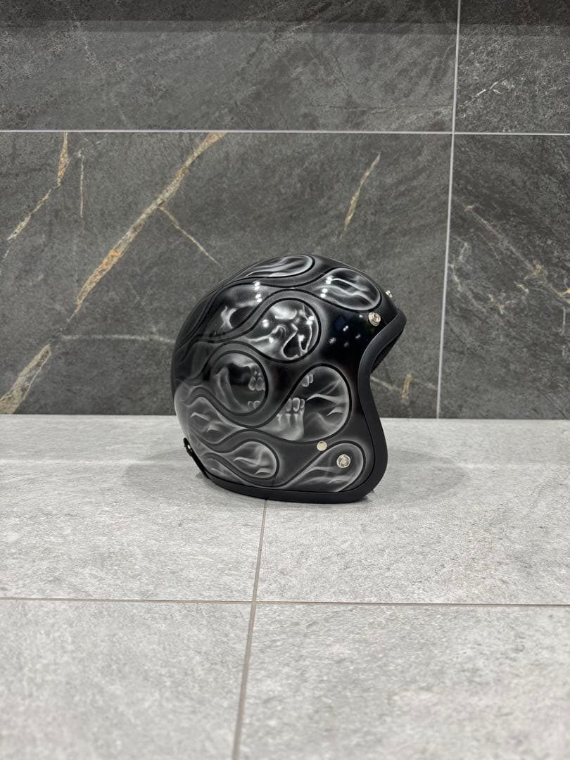 最終値下げ！スモールジェット　黒シルバーフレアドクロ　ヘルメット　送料無料！