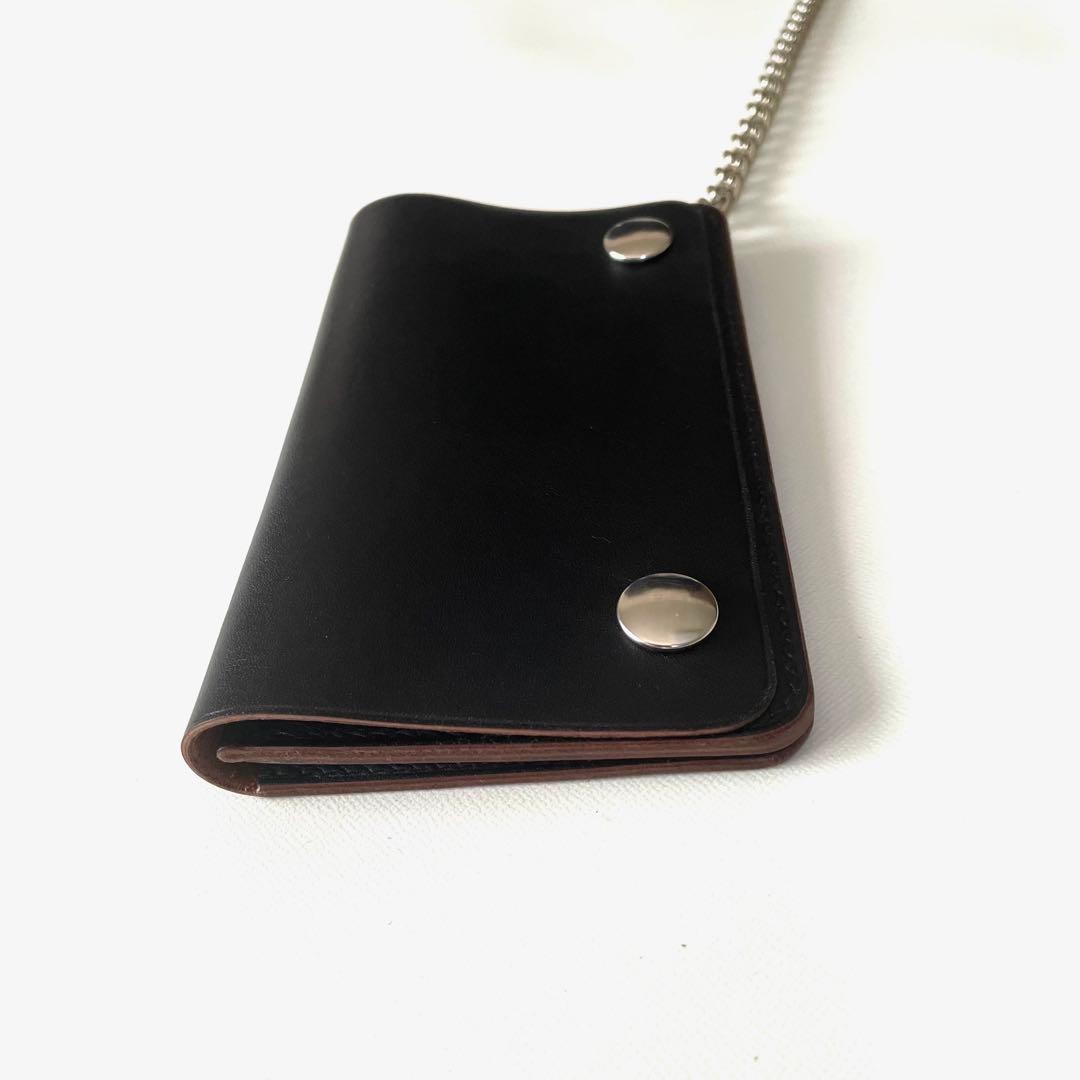 ミドルトラッカーウォレット　ホースハイド　ロウ付けチェーン　ヴィンテージタロン