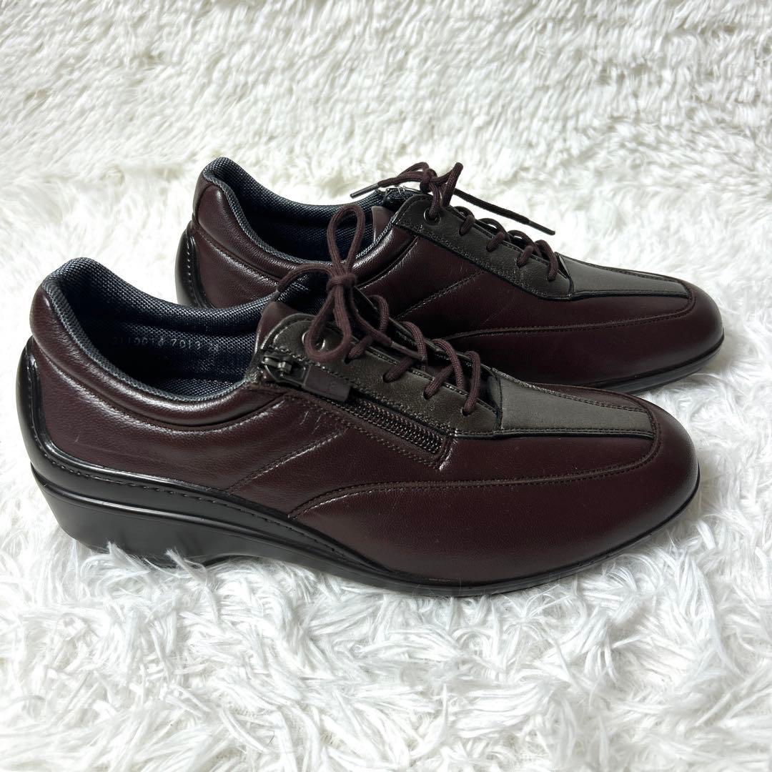【新品タグ付き】Bon Step コンフォートシューズ ダークブラウン24cm