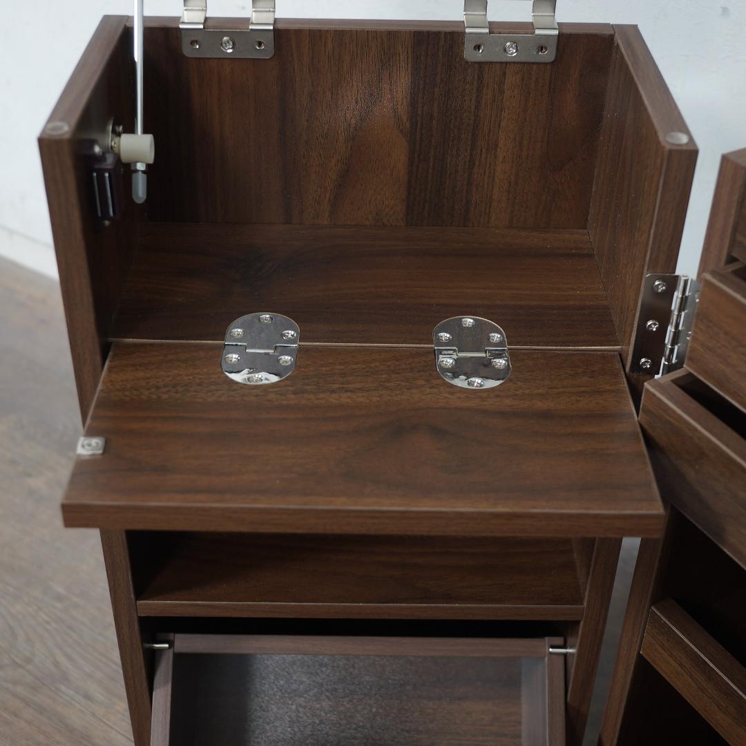 【新品・未使用】 コスメワゴン　ミラー付き　コスメボックス　完成品