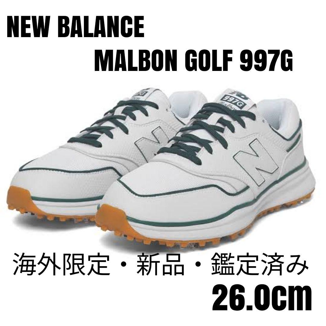 値下げ ニューバランス MALBON GOLF X 997Gホワイト 26.0