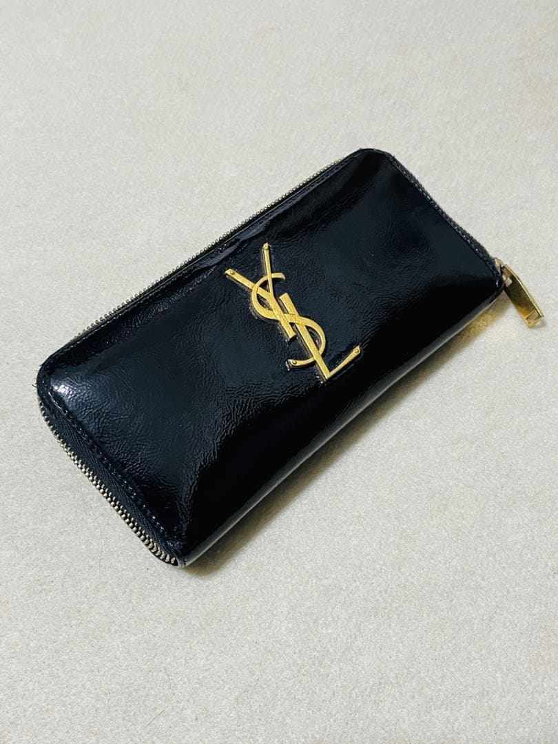美品　サンローラン　エナメル　財布　正規品