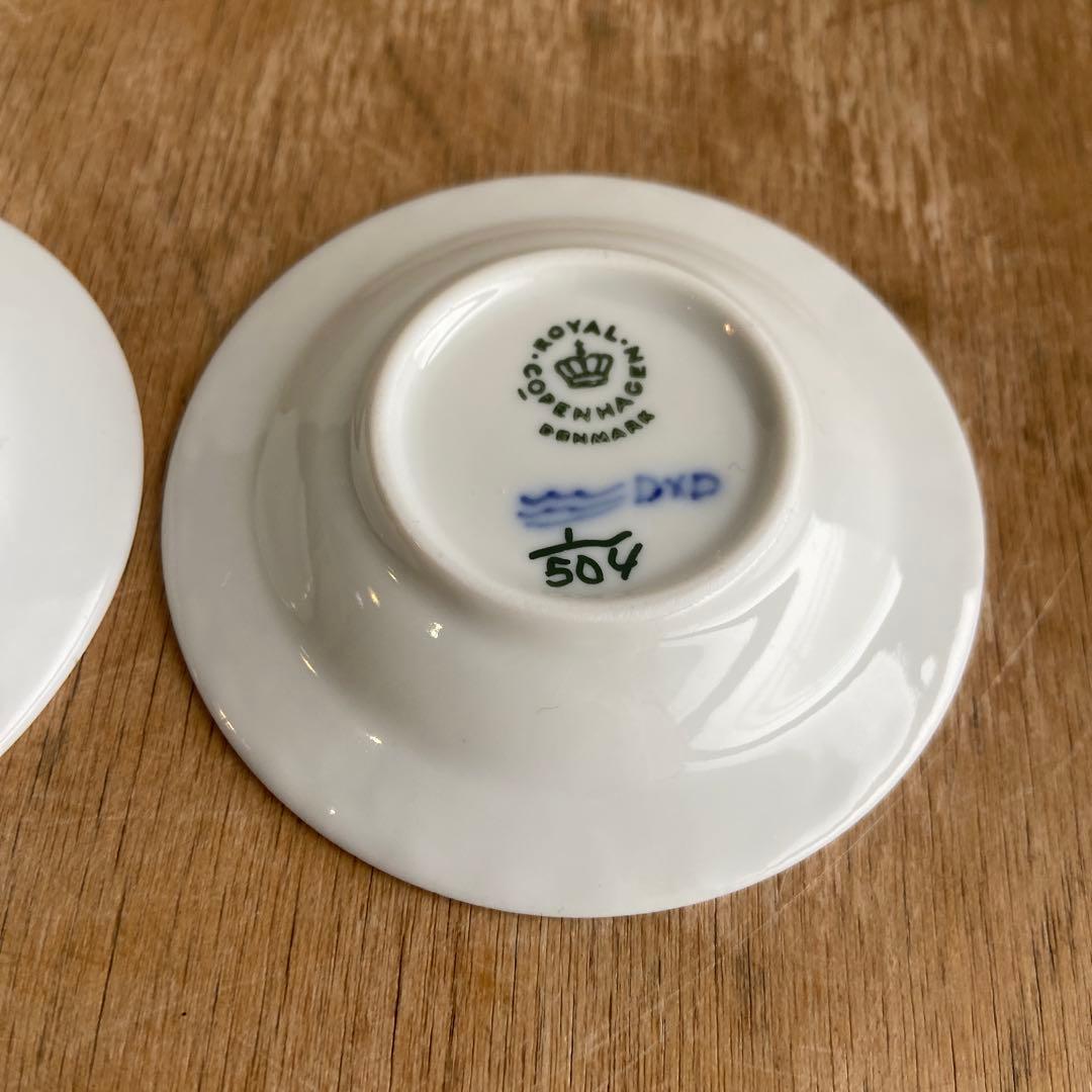ロイヤルコペンハーゲン　ハーフレース　バタープレート　二枚セット　7.5センチ
