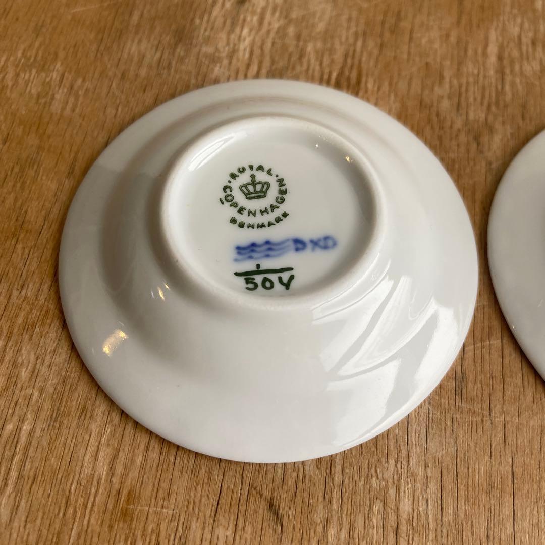 ロイヤルコペンハーゲン　ハーフレース　バタープレート　二枚セット　7.5センチ