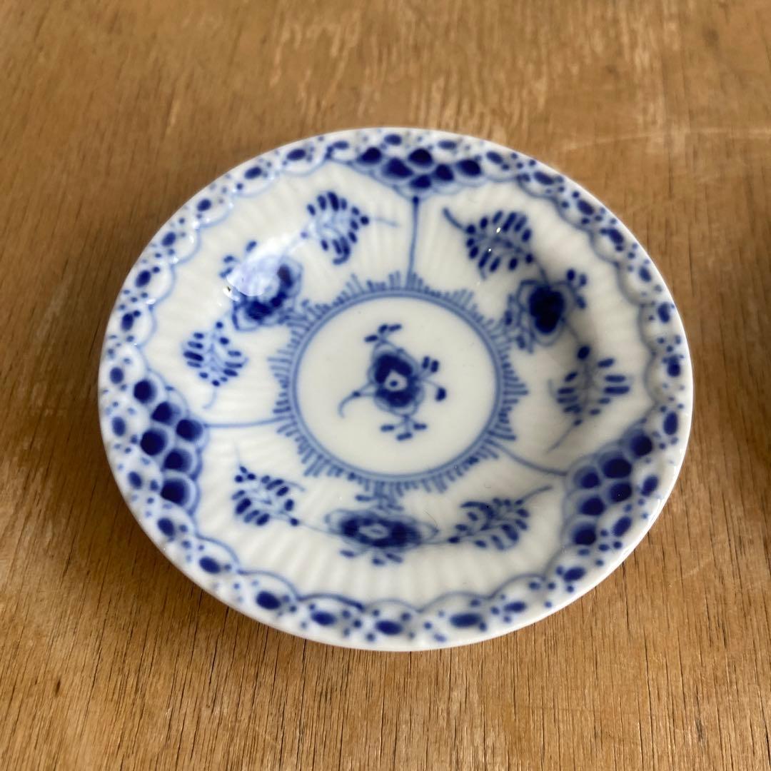 ロイヤルコペンハーゲン　ハーフレース　バタープレート　二枚セット　7.5センチ