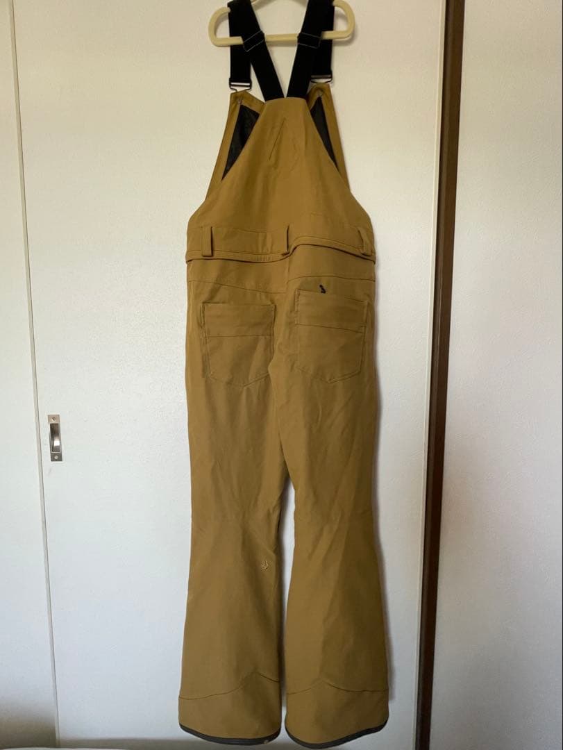 め*ん様 VOLCOM スノーボードウェア ベージュ オーバーオール ビブパンツ
