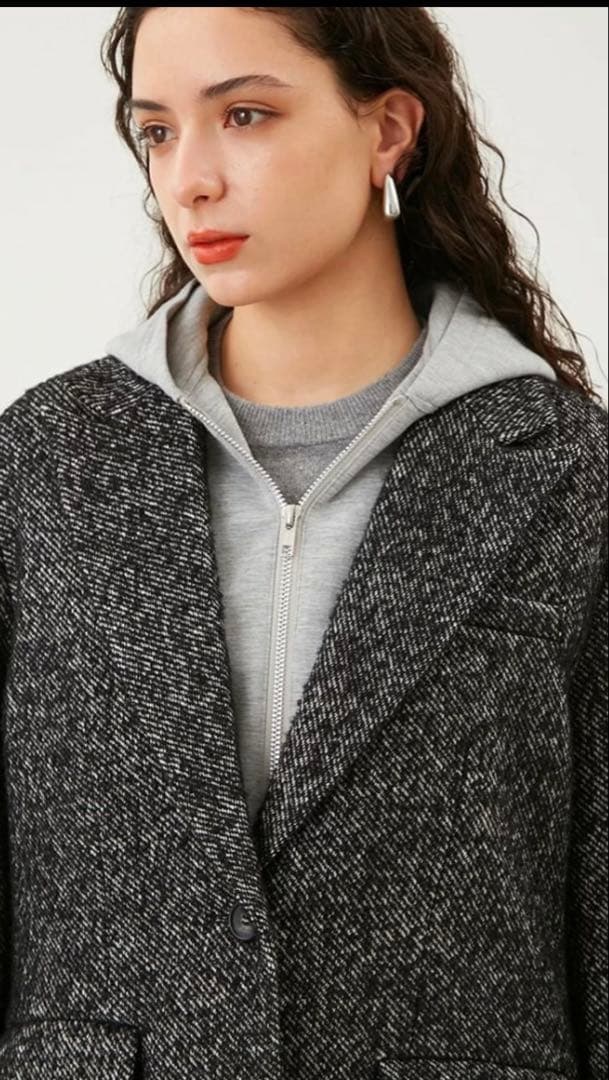 Mila Owen ミラオーウェン　フードドッキングシングルブレストジャケット