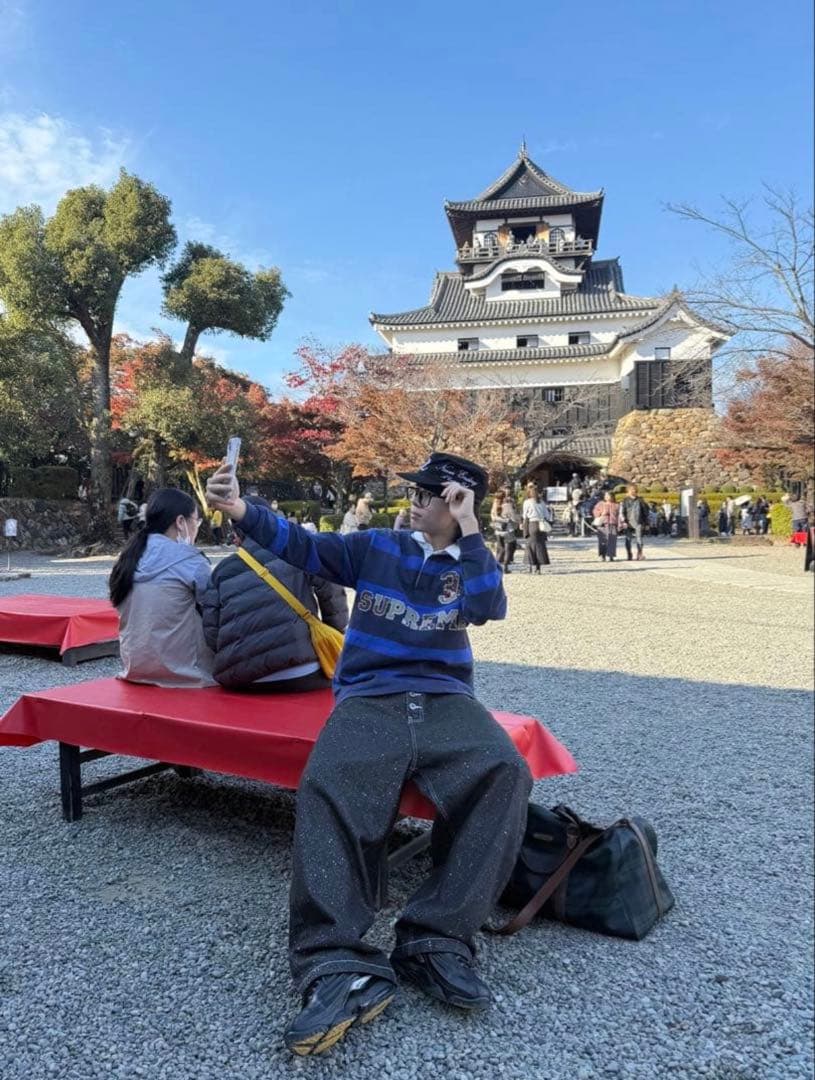 【美品】シュプリーム　ストライプポロシャツ　S