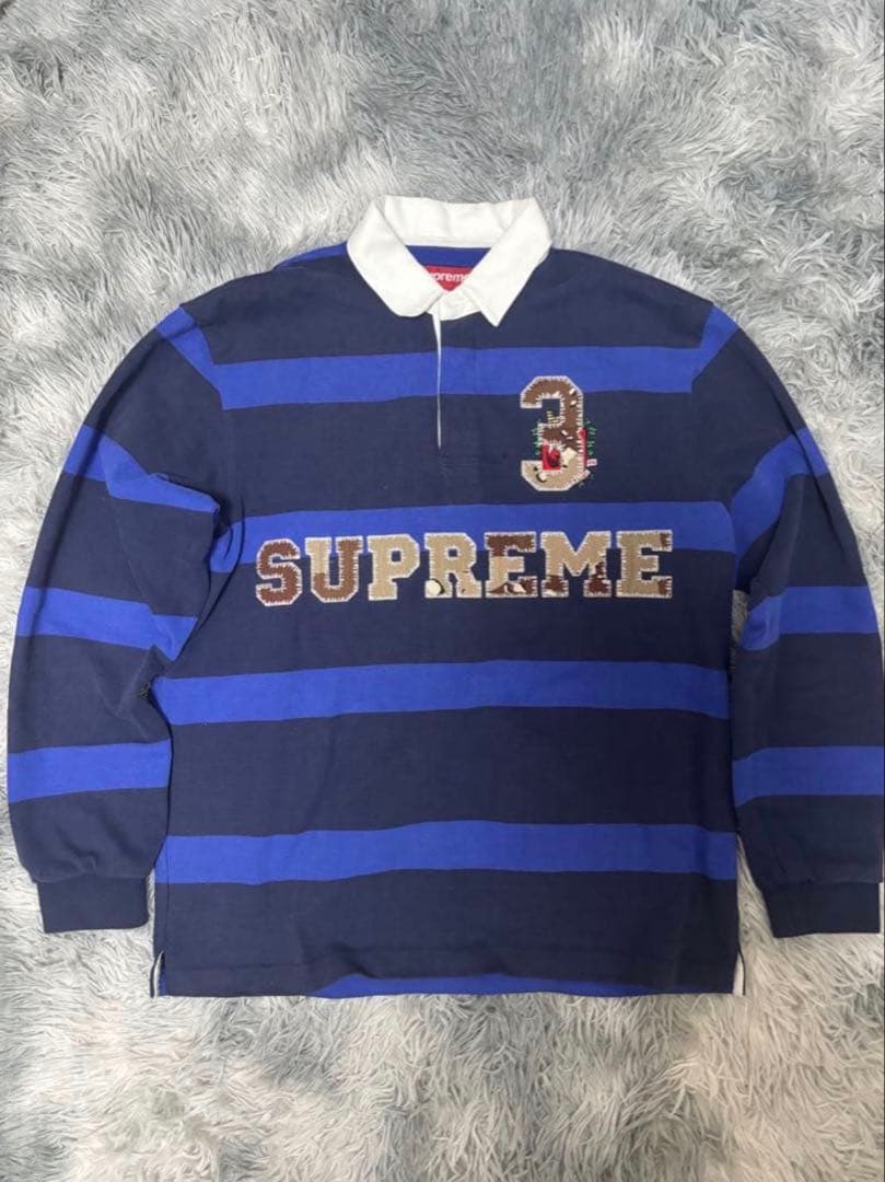 【美品】シュプリーム　ストライプポロシャツ　S