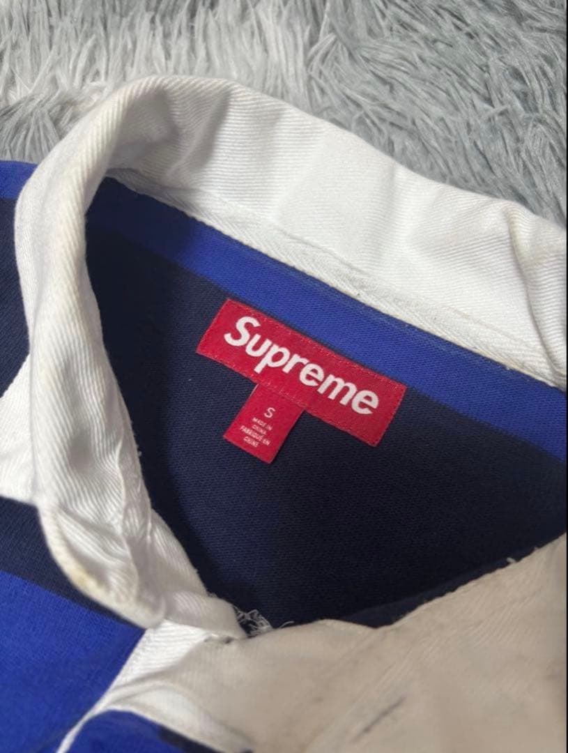 【美品】シュプリーム　ストライプポロシャツ　S