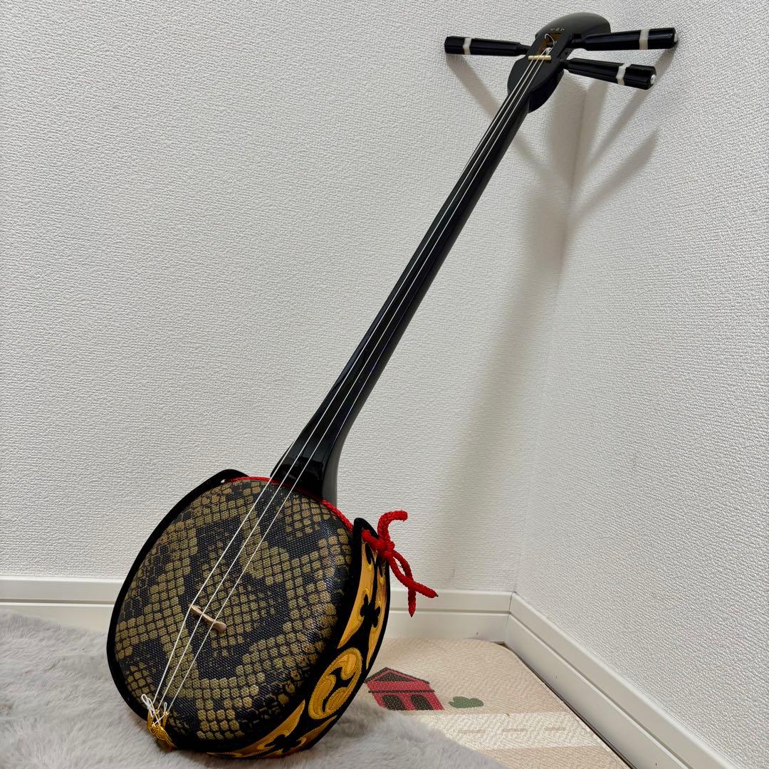 沖縄三線 ソフトケース 初心者 入門 弦楽器 和楽器 人工革 蛇　工四合
