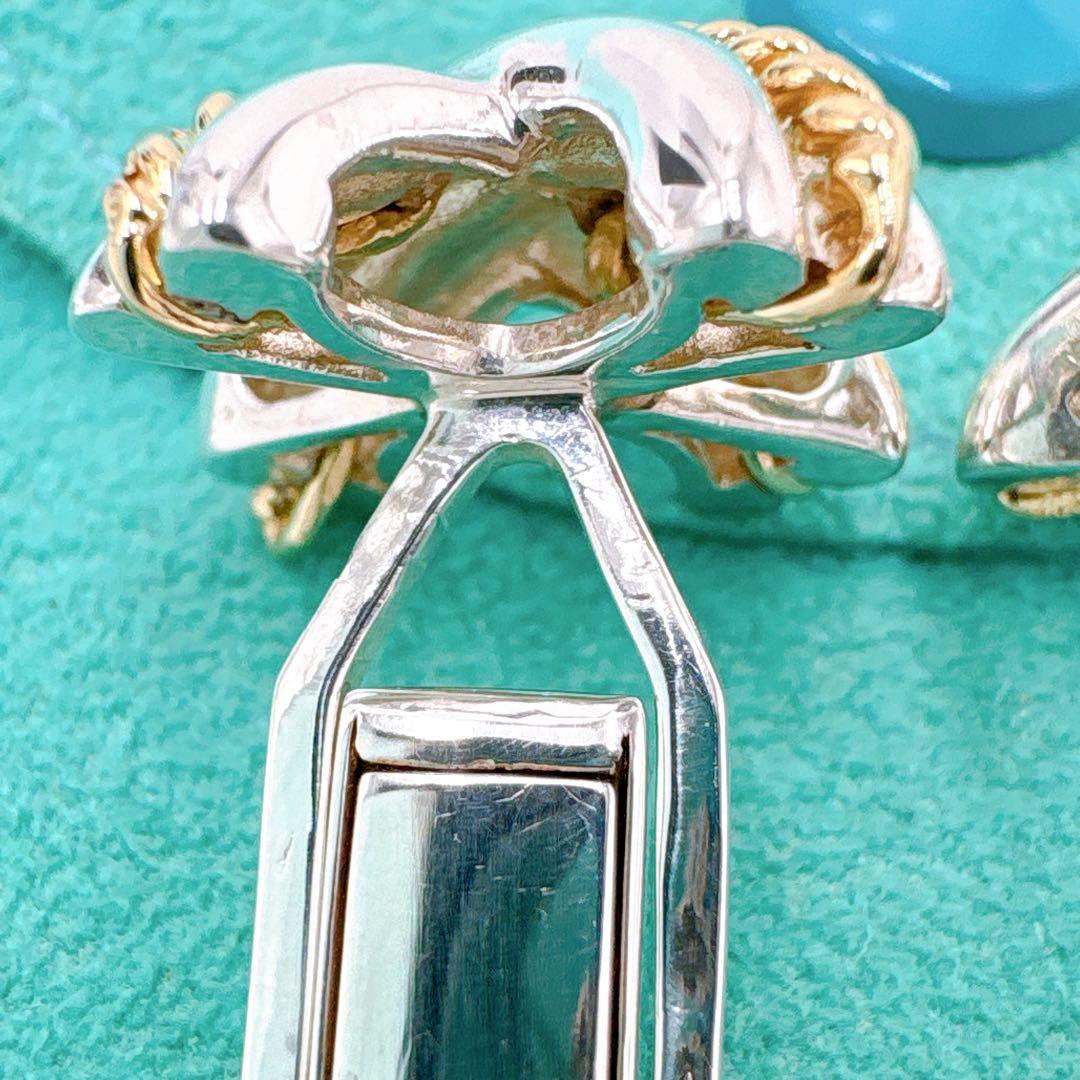 オールドティファニー シグネチャー コンビ カフス シルバー925 k18