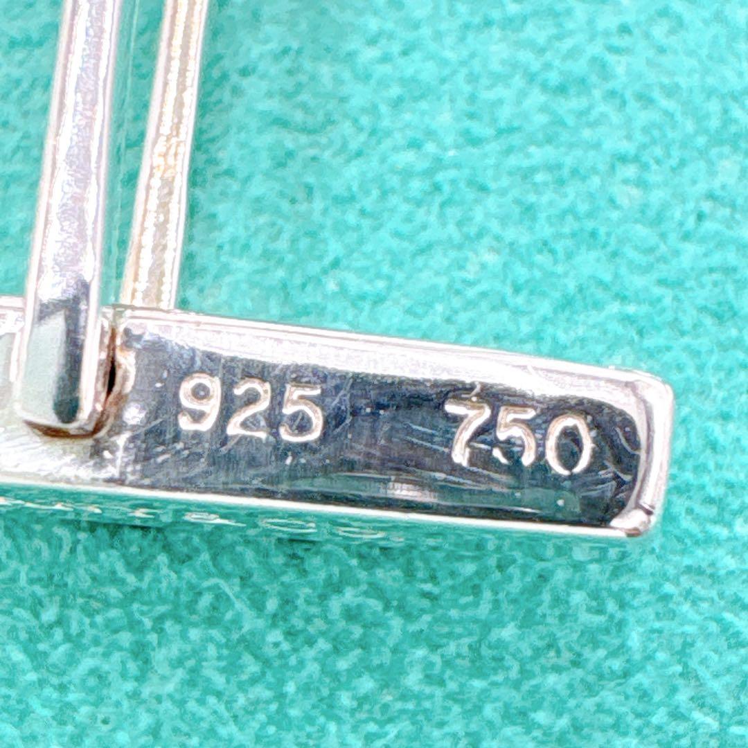 オールドティファニー シグネチャー コンビ カフス シルバー925 k18