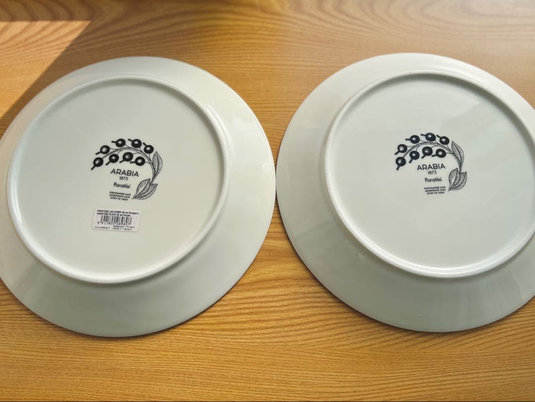 新品未使用アラビアARABIA パープル パラティッシ プレート 26cm 2枚