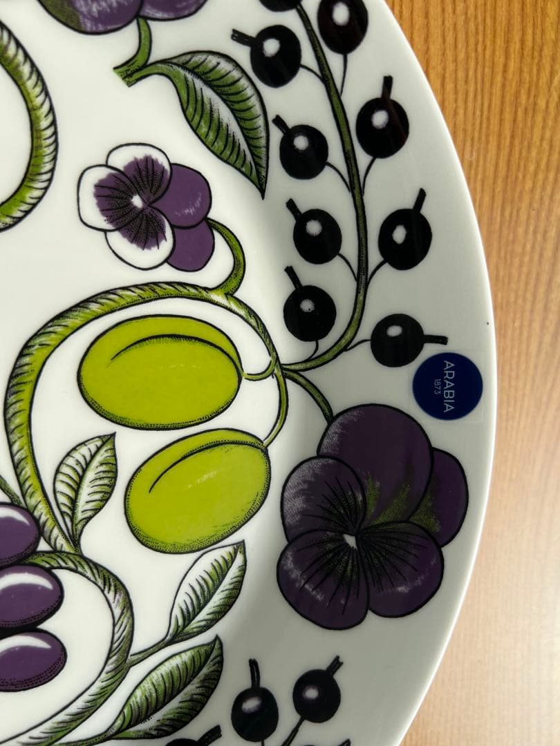 新品未使用アラビアARABIA パープル パラティッシ プレート 26cm 2枚