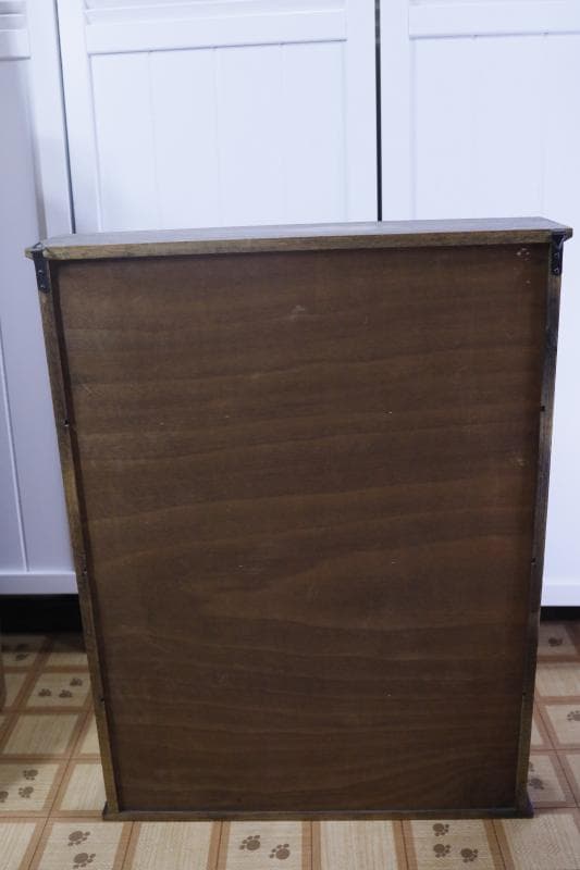 ◆ナチュラルウッドの オープンシェルフ 　飾り棚　4段　アンティークレトロ