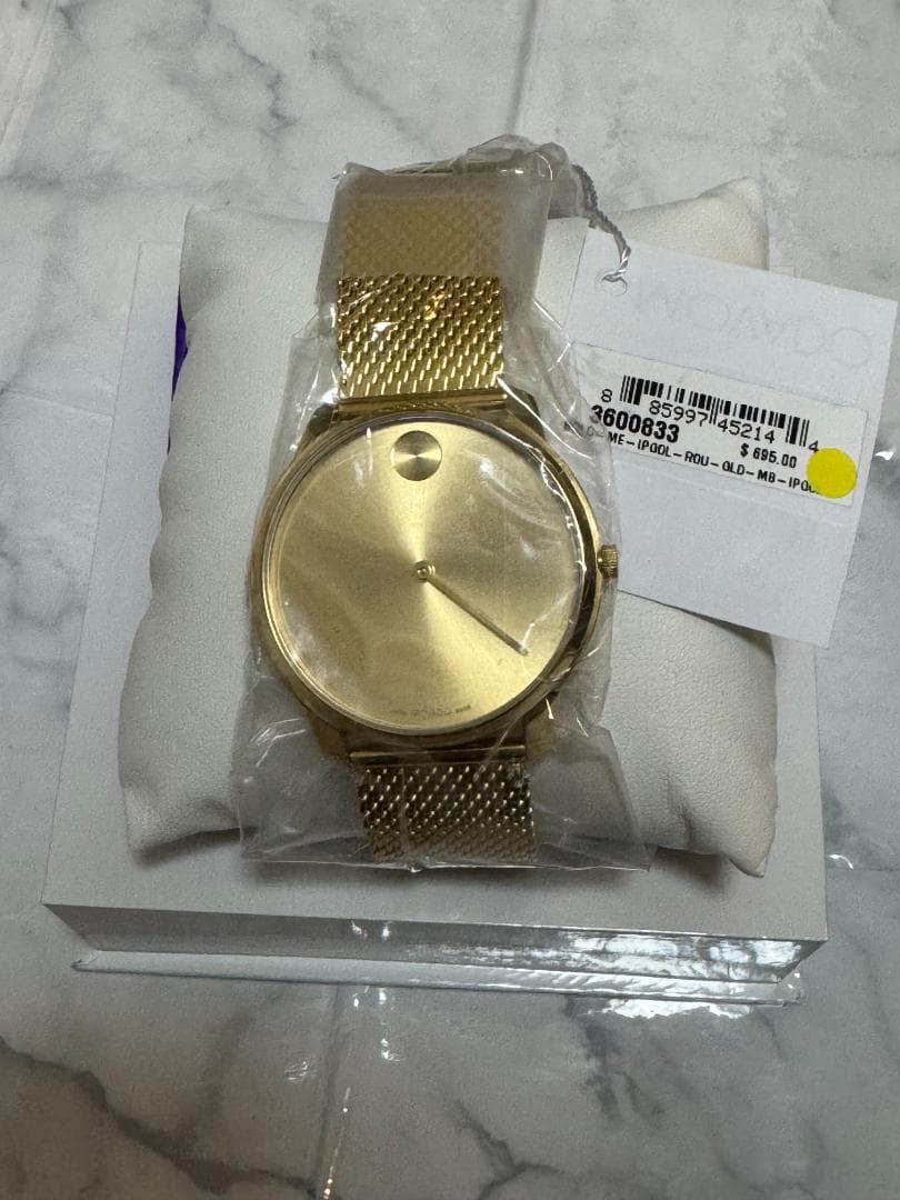 新品 MOVADO BOLD ゴールド メッシュベルト 腕時計 3600833
