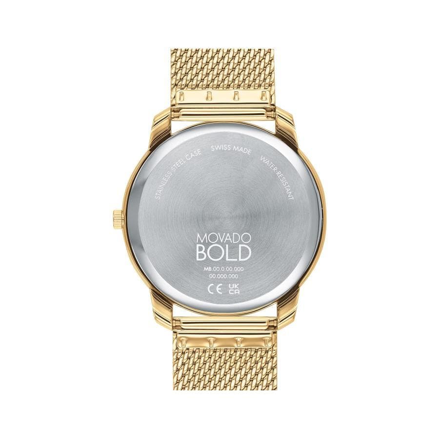 新品 MOVADO BOLD ゴールド メッシュベルト 腕時計 3600833