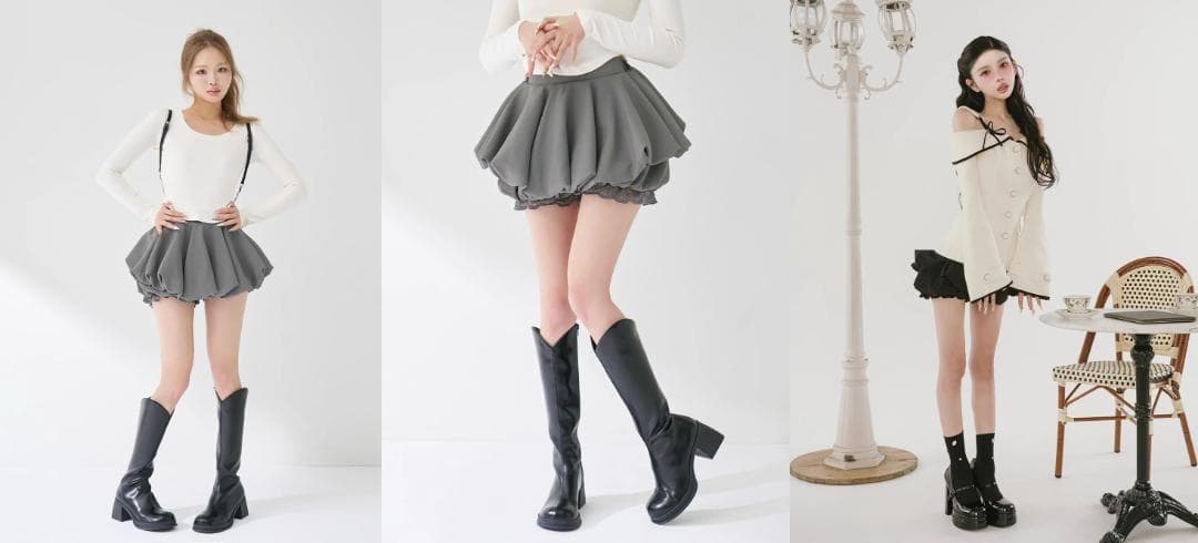 ダーリッチ darich ボリュームバルーンミニスカート ホワイト FREE