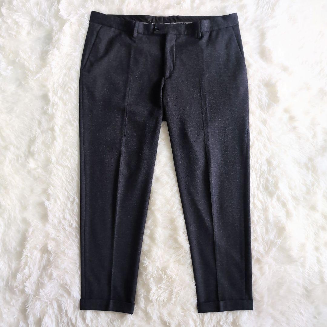 美品 ZARA ストレッチ ウォッシャブル スーツ セットアップ 52 ネイビー