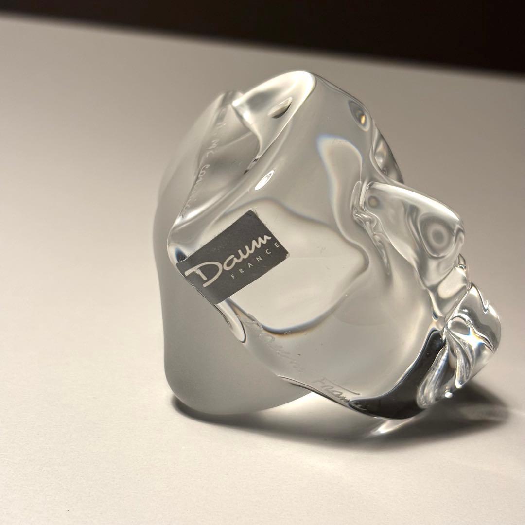 ガラス製の顔のオブジェ Daum ポストモダン ミッドセンチュリー 人体