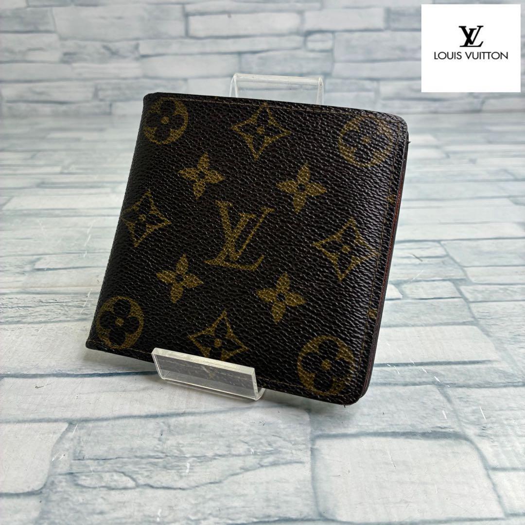 45 LOUIS VUITTON ルイヴィトン　モノグラム　二つ折り財布 kq1