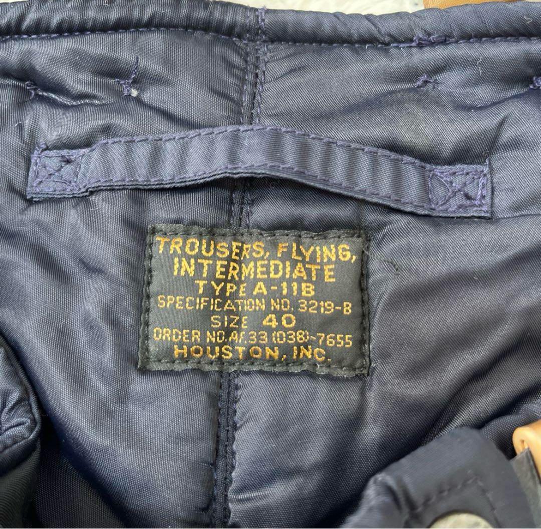 HOUSTON 40 フライトパンツ A-11B フライトスーツ ネイビー 肉厚