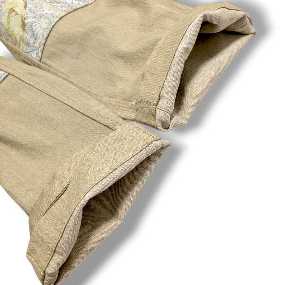 希少■DECO depuis1985■ボタニカルパッチパンツ S 日本製　花柄