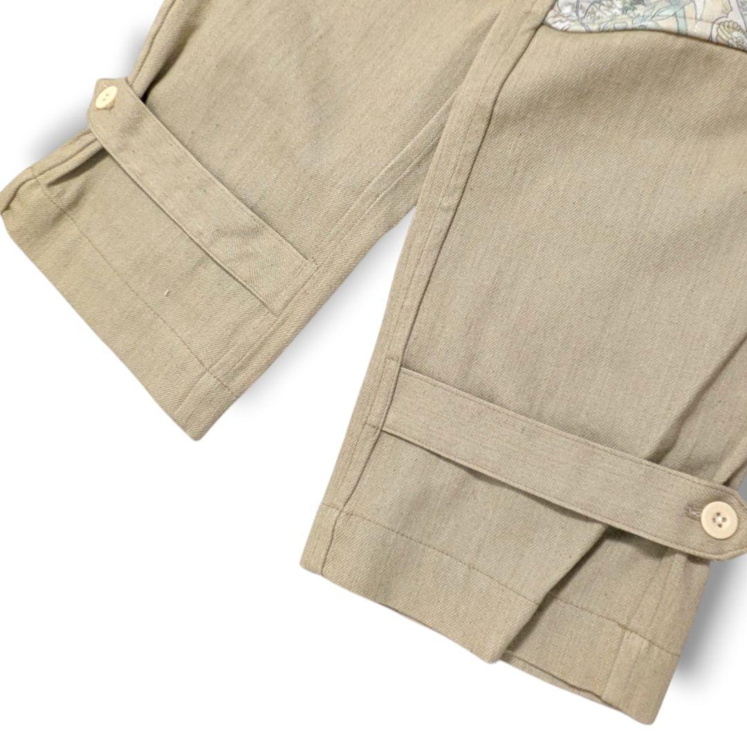 希少■DECO depuis1985■ボタニカルパッチパンツ S 日本製　花柄