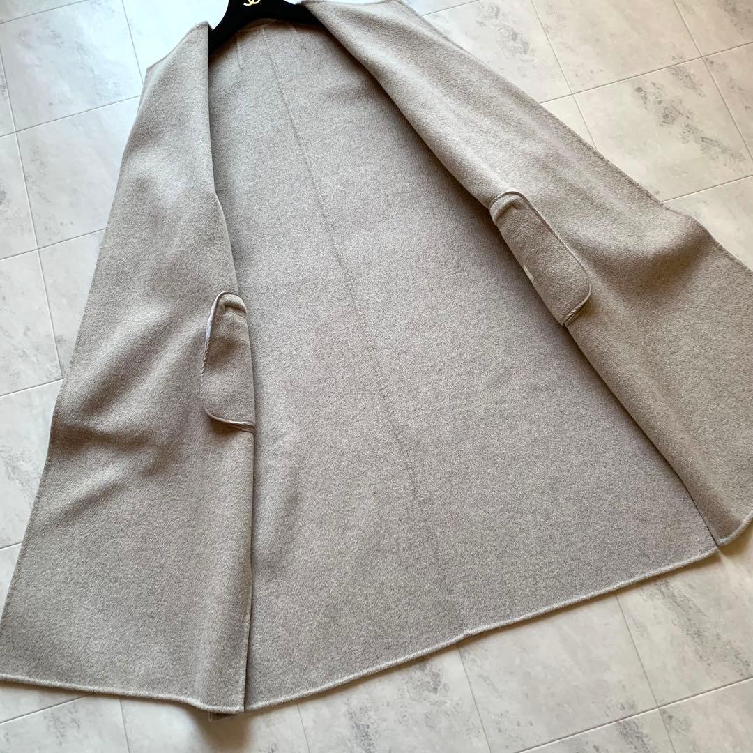 美品♡2021AW プラージュ ハミルトンノーカラーコート ダブルフェイス 38