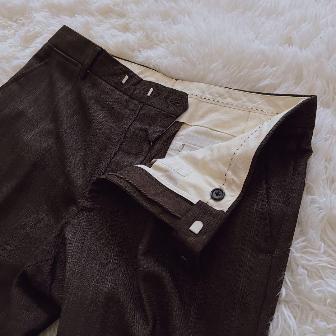 ポールスミスコレクション 裏地花柄 総柄 セットアップスーツ Lサイズ ブラウン