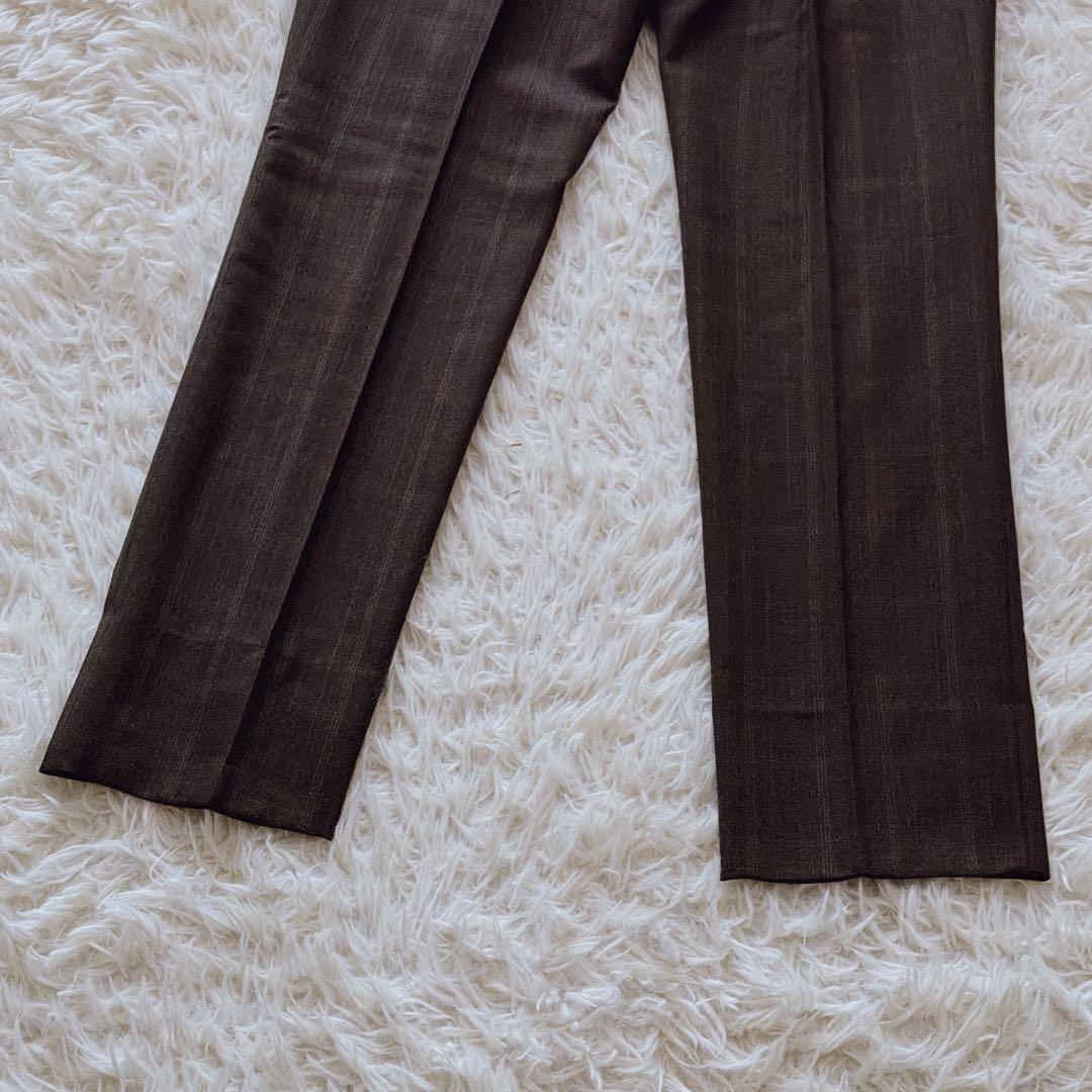 ポールスミスコレクション 裏地花柄 総柄 セットアップスーツ Lサイズ ブラウン