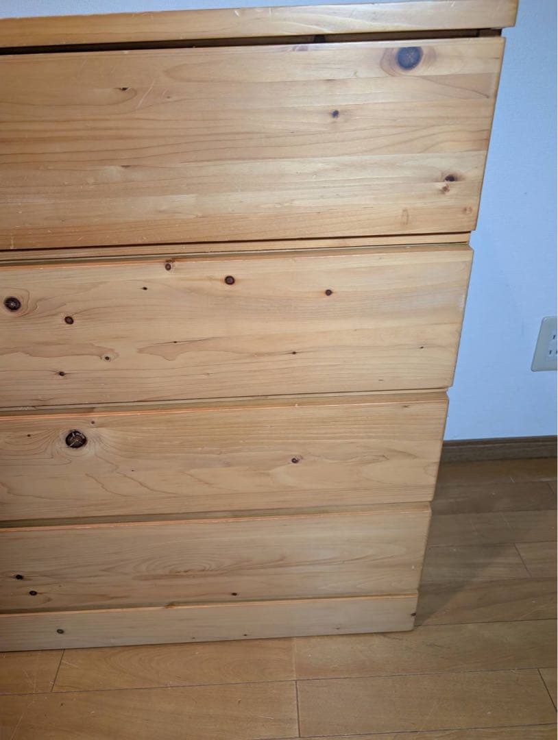 ■送料込■無印 MUJI パイン材 4段チェスト 木製棚 衣装棚 衣類収納 廃盤